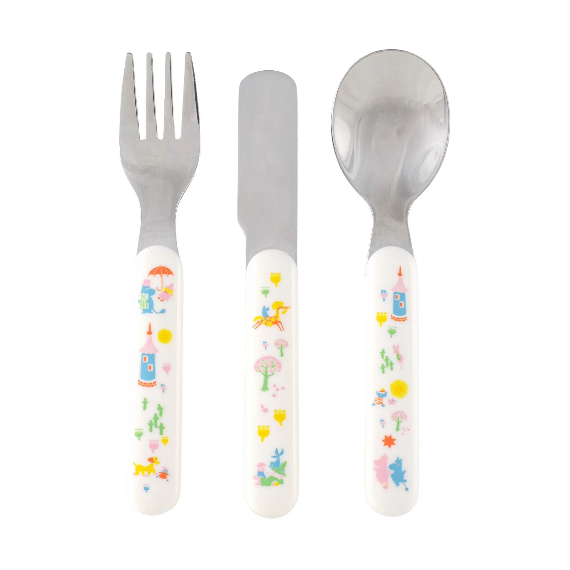 Mumin 80 cutlery set 3 pieces, White Rätt Start
