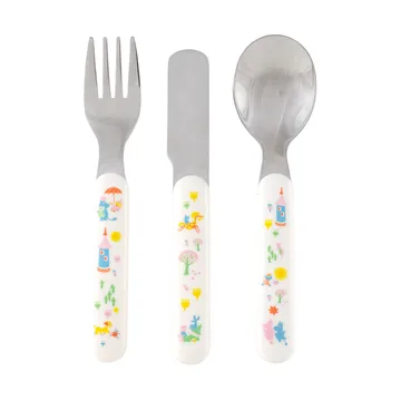 Mumin 80 cutlery set 3 pieces - White - Rätt Start