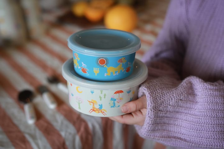 Mumin 80 snack box 2 pieces, Beige-blue Rätt Start