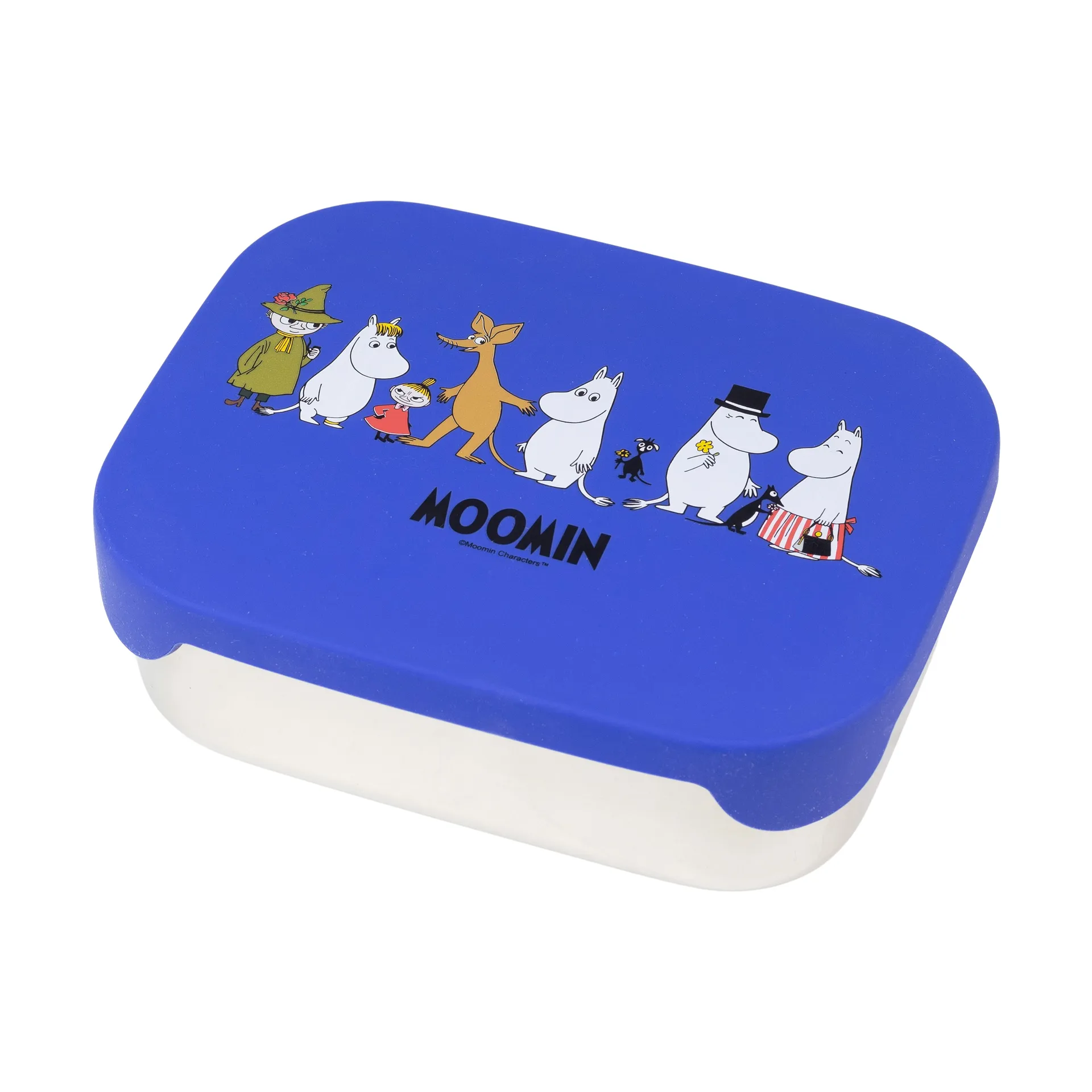 Mumin Family lunch box tin 13x17 cm, Blue Rätt Start