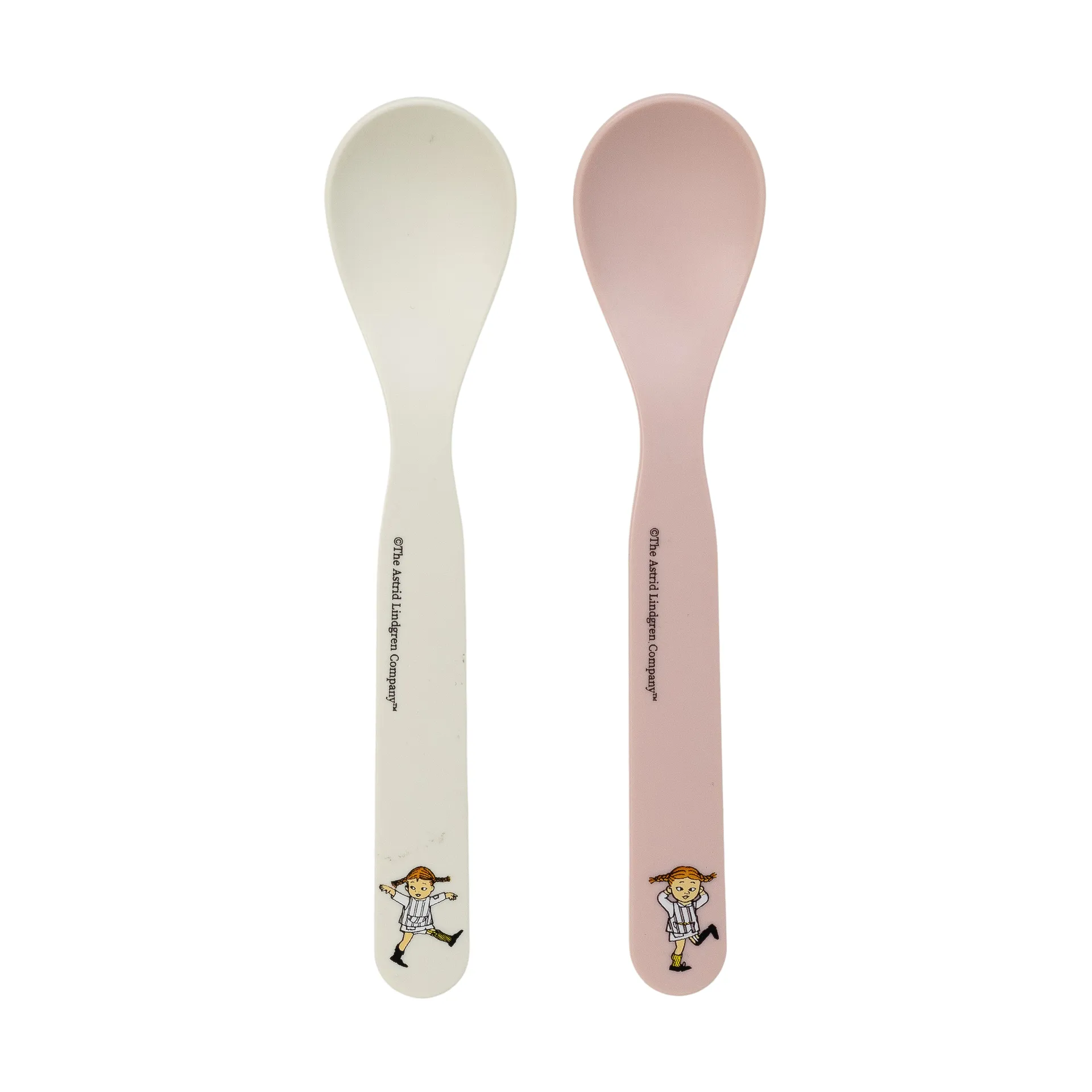 Pippi Cirkus spoon 2-pack, Pink-white Rätt Start