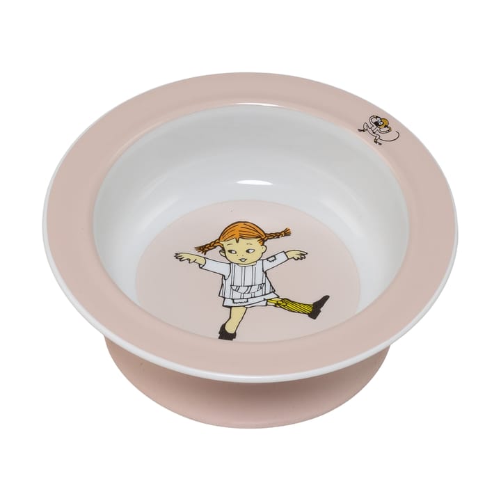 Pippi Cirkus suction cup plate Ø15.5 cm - Pink - Rätt Start