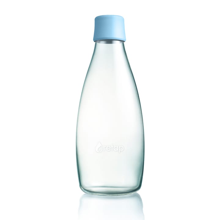 Retap glass bottle 0.8 l, baby blue Retap