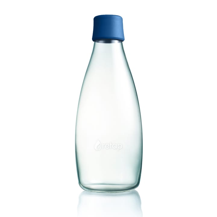 Retap glass bottle 0.8 l, dark blue Retap
