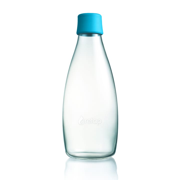 Retap glass bottle 0.8 l, light blue Retap