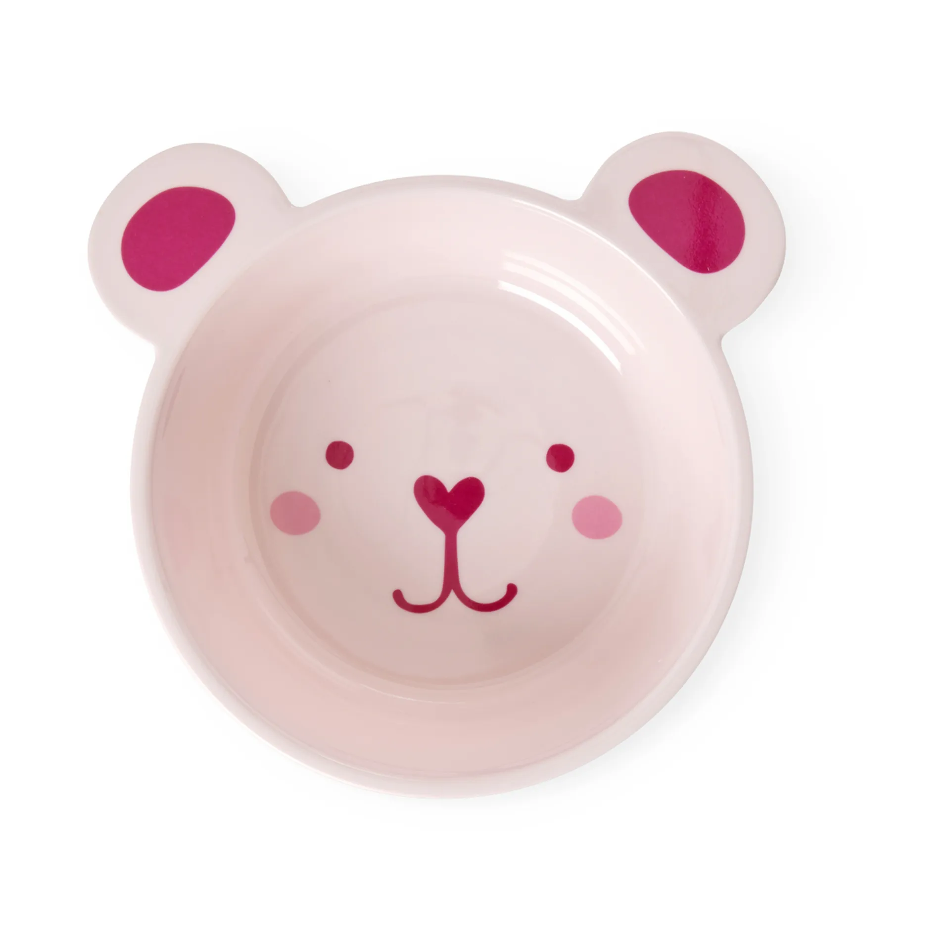 Rice bear-shaped melamine bowl 50 cl, Pink RICE