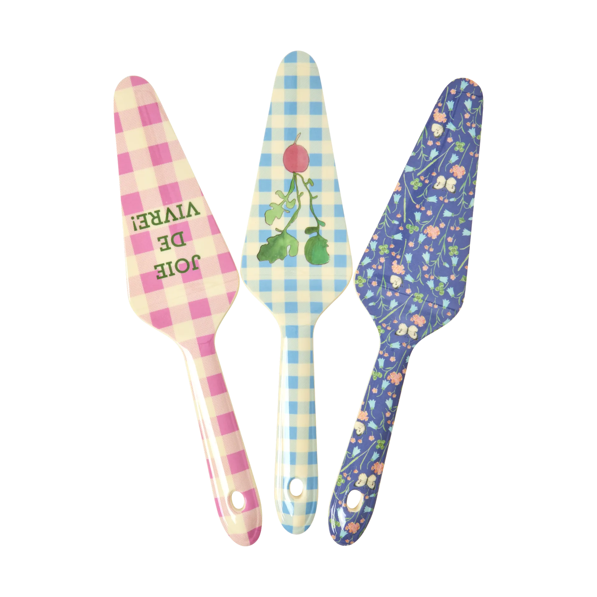 Rice cake server melamine 3 pieces, Multicolor RICE