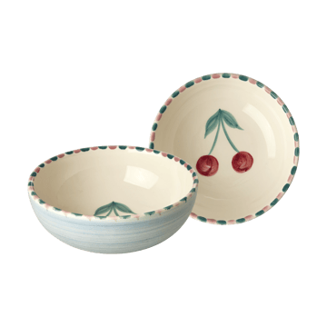 Rice ceramic bowl 35 cl - Cherry-blue - RICE