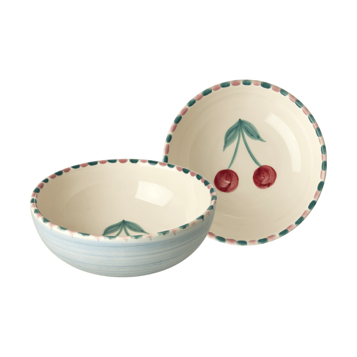 Rice ceramic bowl 35 cl, Cherry-blue RICE