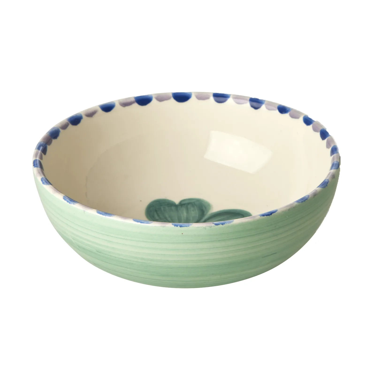 Rice ceramic bowl 35 cl, Good Luck Clover-Soft green RICE