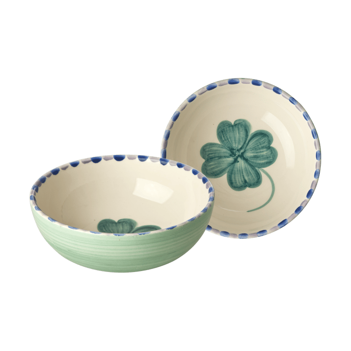 Rice ceramic bowl 35 cl, Good Luck Clover-Soft green RICE