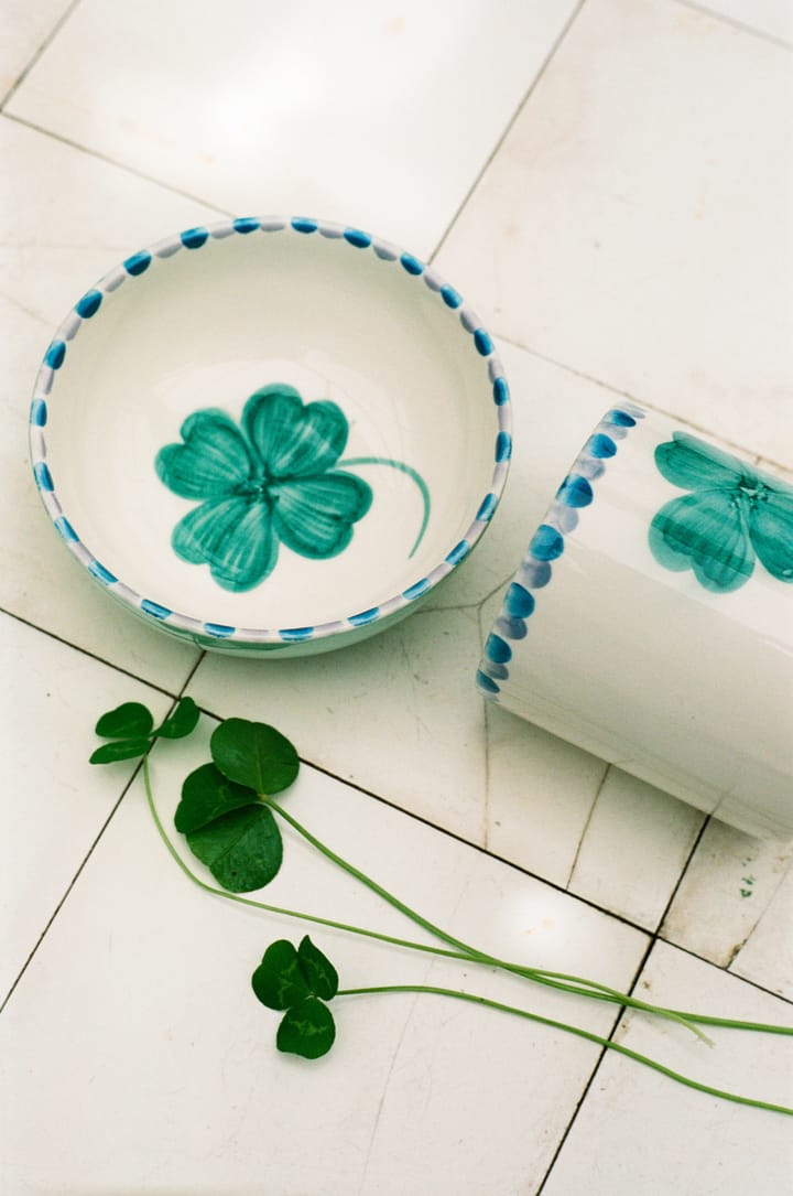 Rice ceramic bowl 35 cl, Good Luck Clover-Soft green RICE