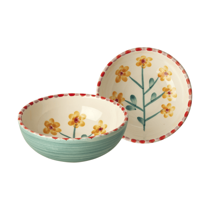 Rice ceramic bowl 35 cl, Yellow Flower-jade RICE