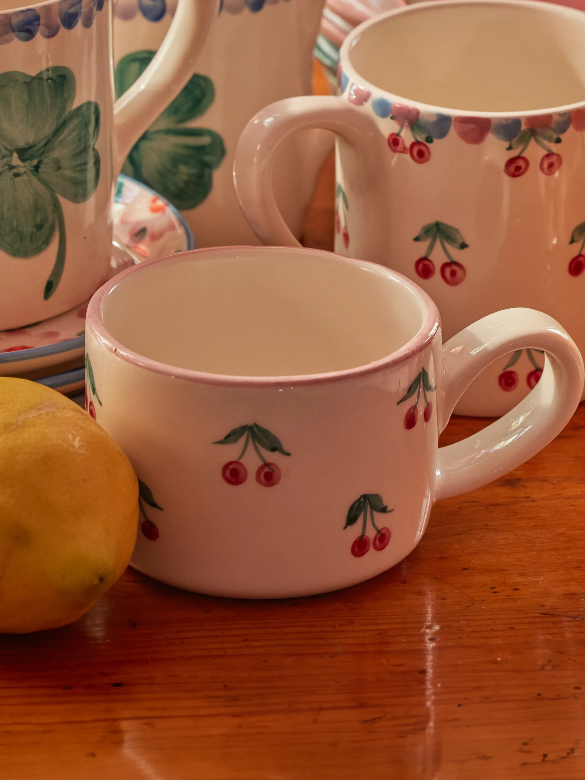 Rice ceramic cup 20 cl, Cherry RICE