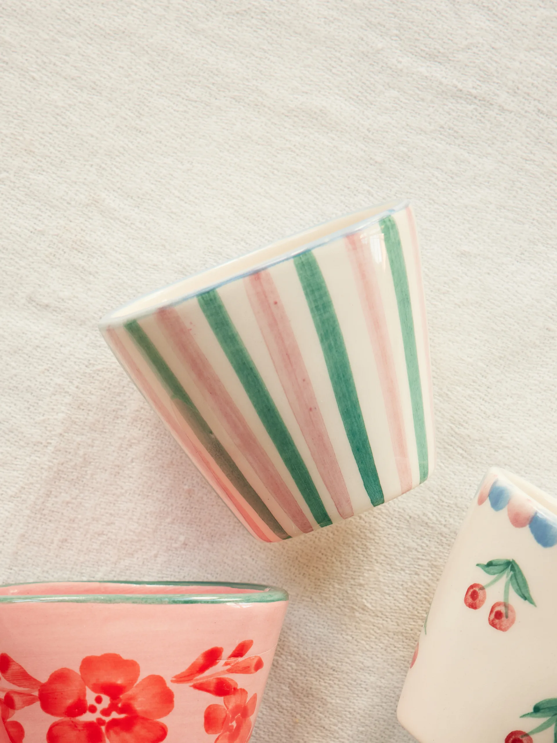 Rice ceramic espresso cup 7 cl, Stripes RICE