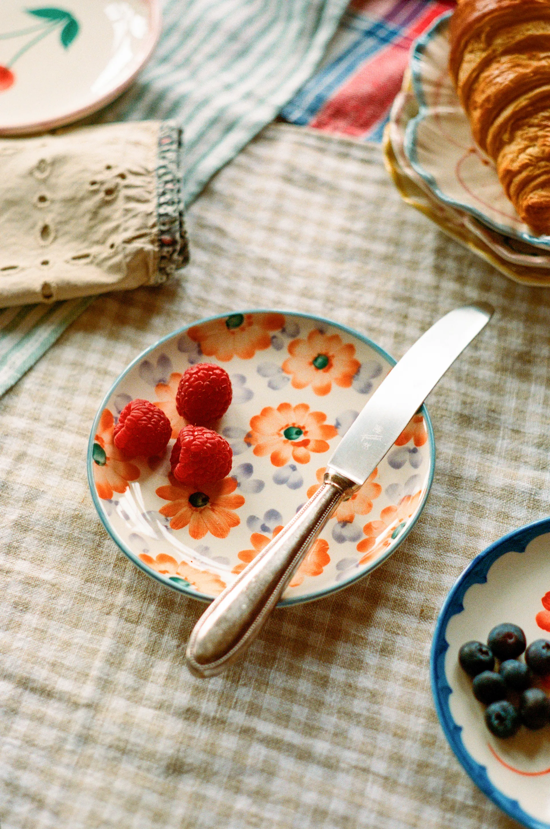 Rice ceramic plate Ø15 cm, Orange RICE