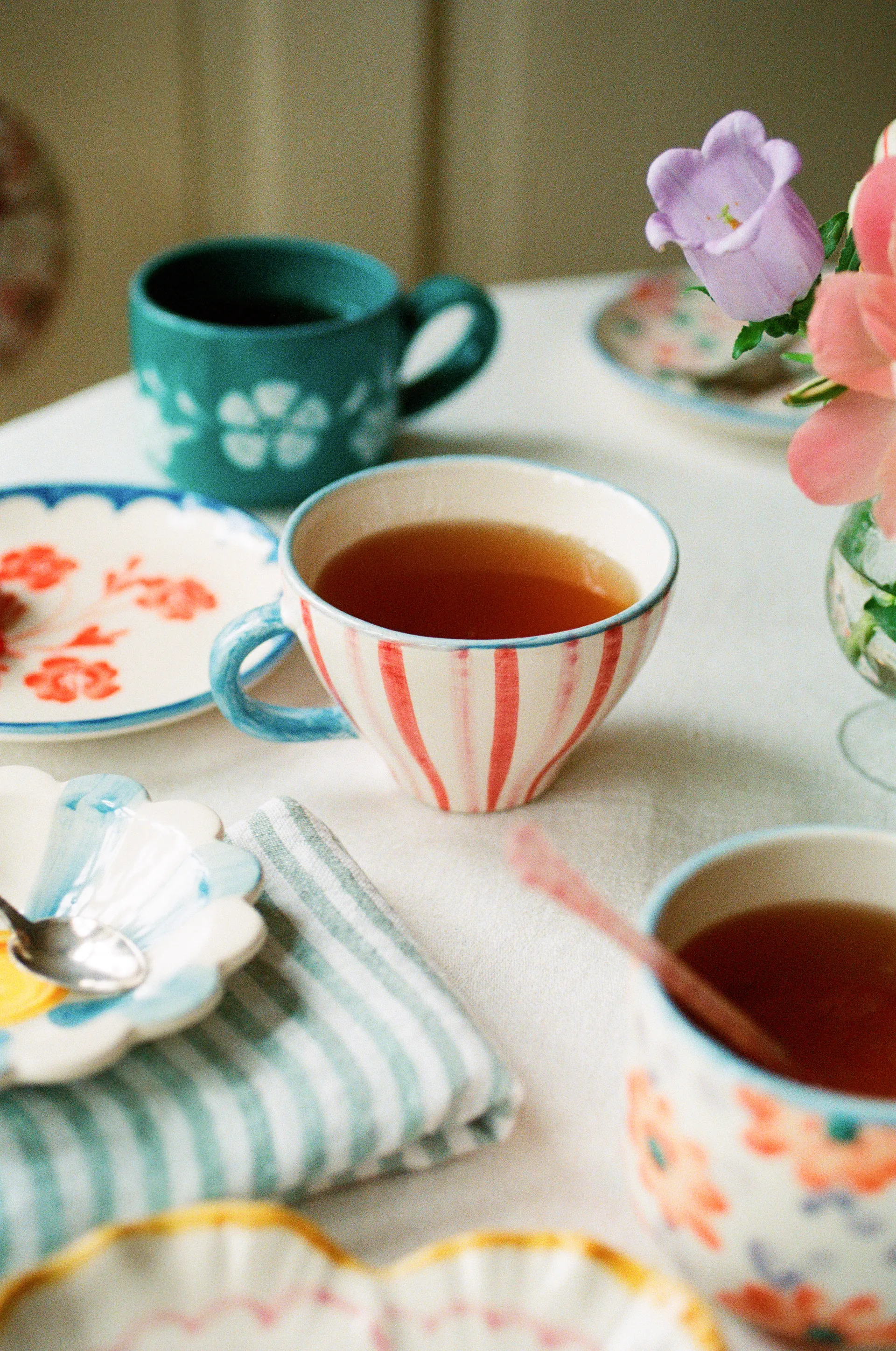 Rice ceramic teacup, Stripes RICE