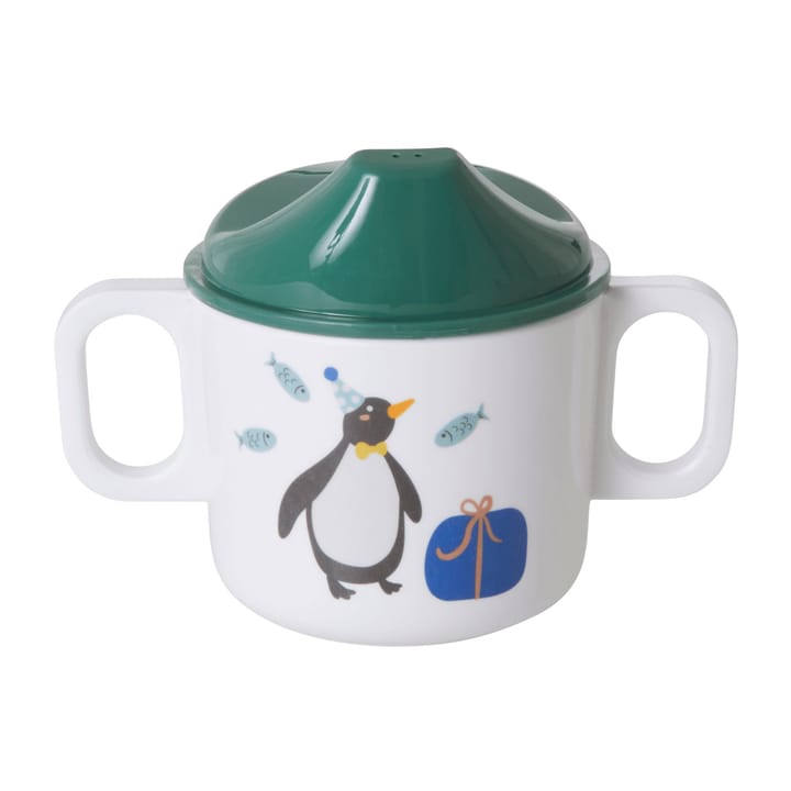 Rice children's mug with two handles 20 cl, Party animal-Green RICE