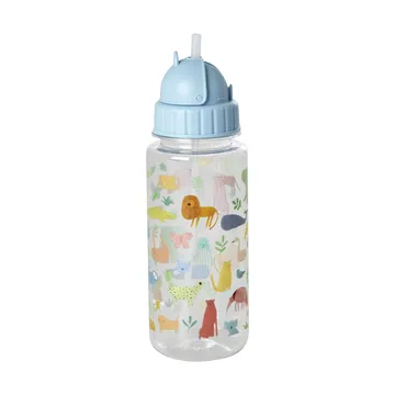 Rice children's water bottle 45 cl - Sweet Jungle Print-Soft blue - RICE