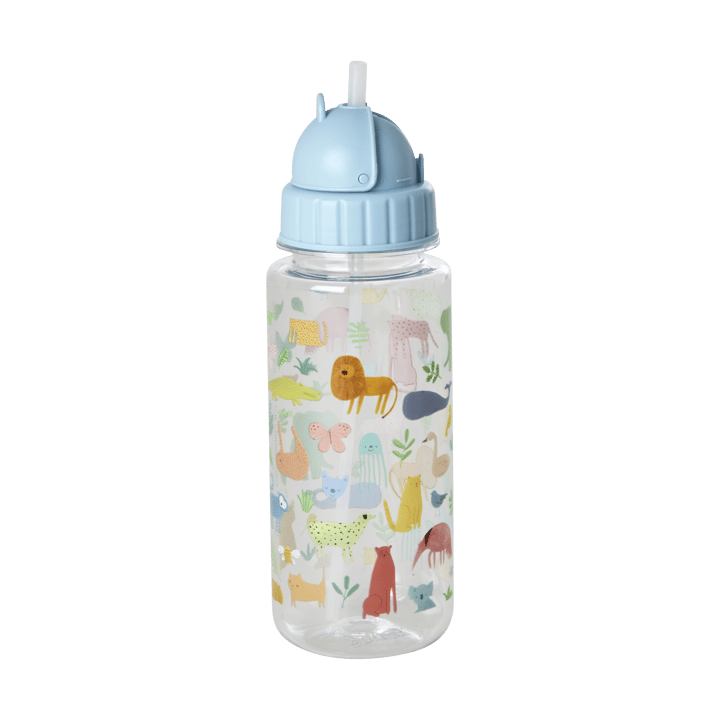 Rice children's water bottle 45 cl, Sweet Jungle Print-Soft blue RICE