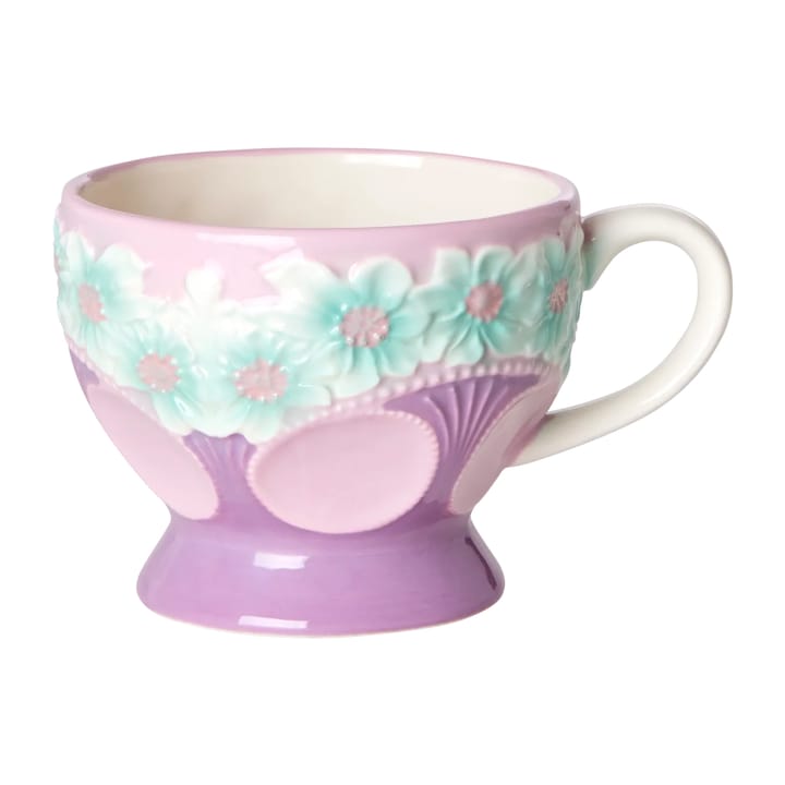 Rice Embossed Flower ceramic mug 30 cl, Lavender RICE