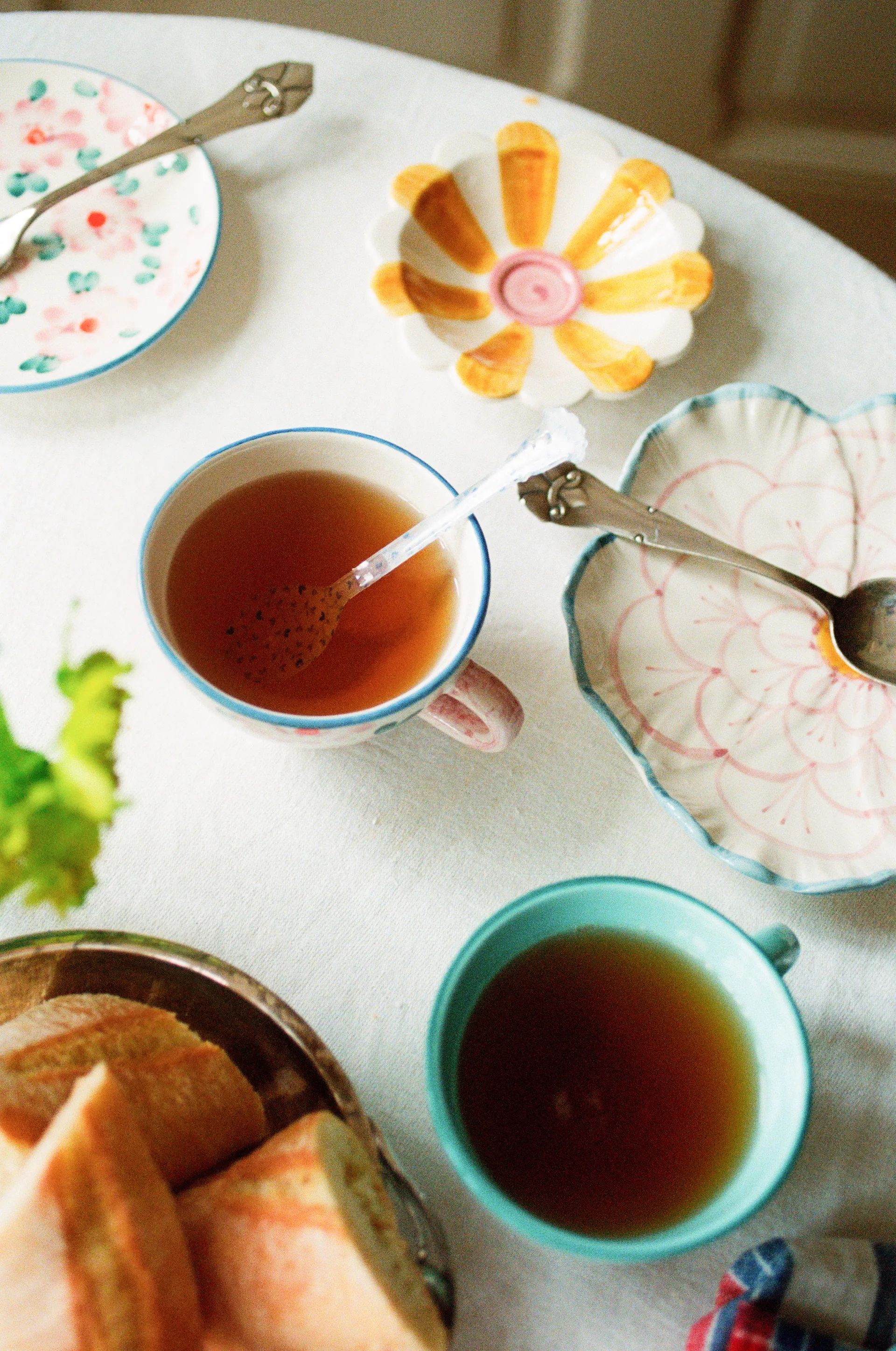Rice Flower plate Ø19.5 cm, Blue border RICE