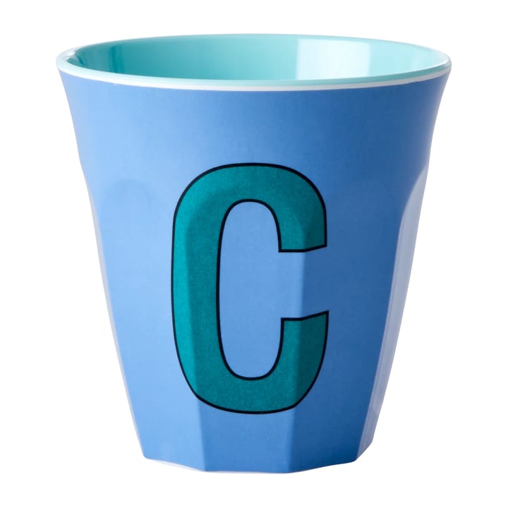 Rice melamin cup medium letter - C 30 cl - New dusty blue - RICE