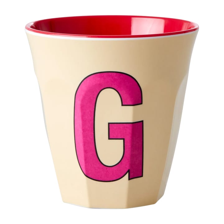 Rice melamin cup medium letter - G 30 cl - Pastel yellow - RICE