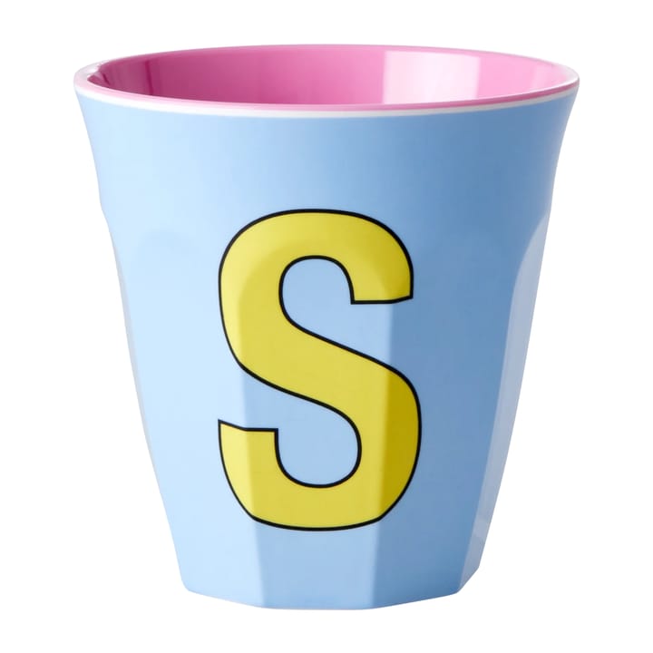 Rice melamin cup medium letter -  S 30 cl - Soft blue - RICE