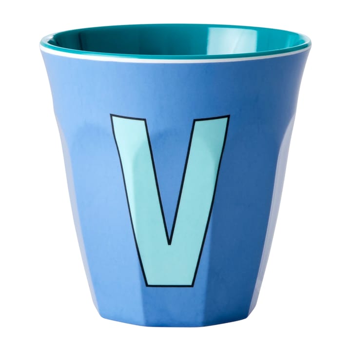 Rice melamin cup medium letter - V 30 cl - New dusty blue - RICE