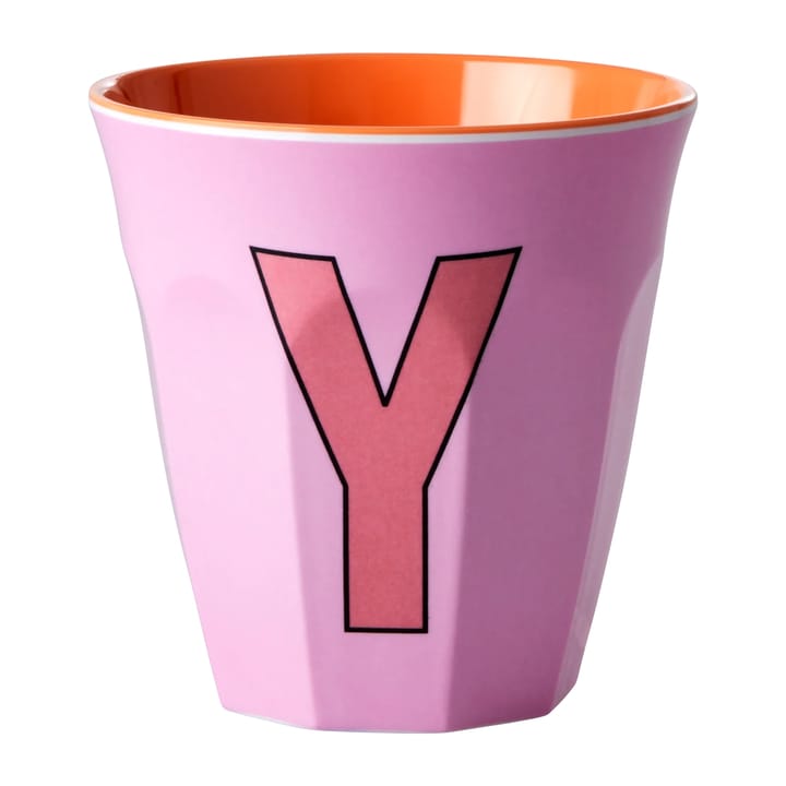 Rice melamin cup medium letter - Y 30 cl - Pink - RICE