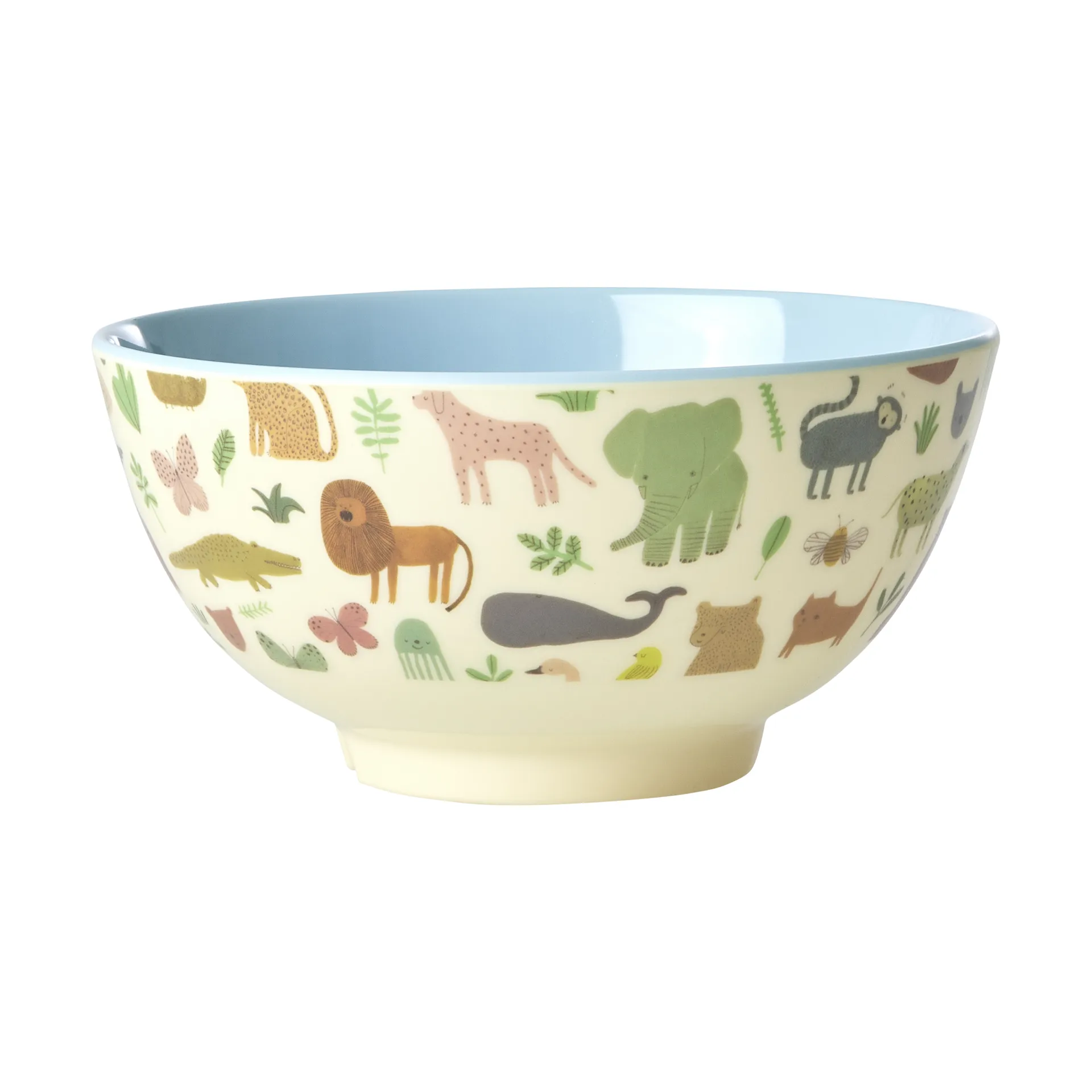 Rice melamine bowl medium, Sweet Jungle Print-Soft blue RICE