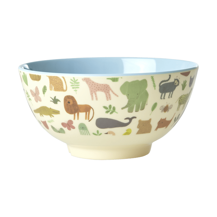 Rice melamine bowl medium - Sweet Jungle Print-Soft blue - RICE