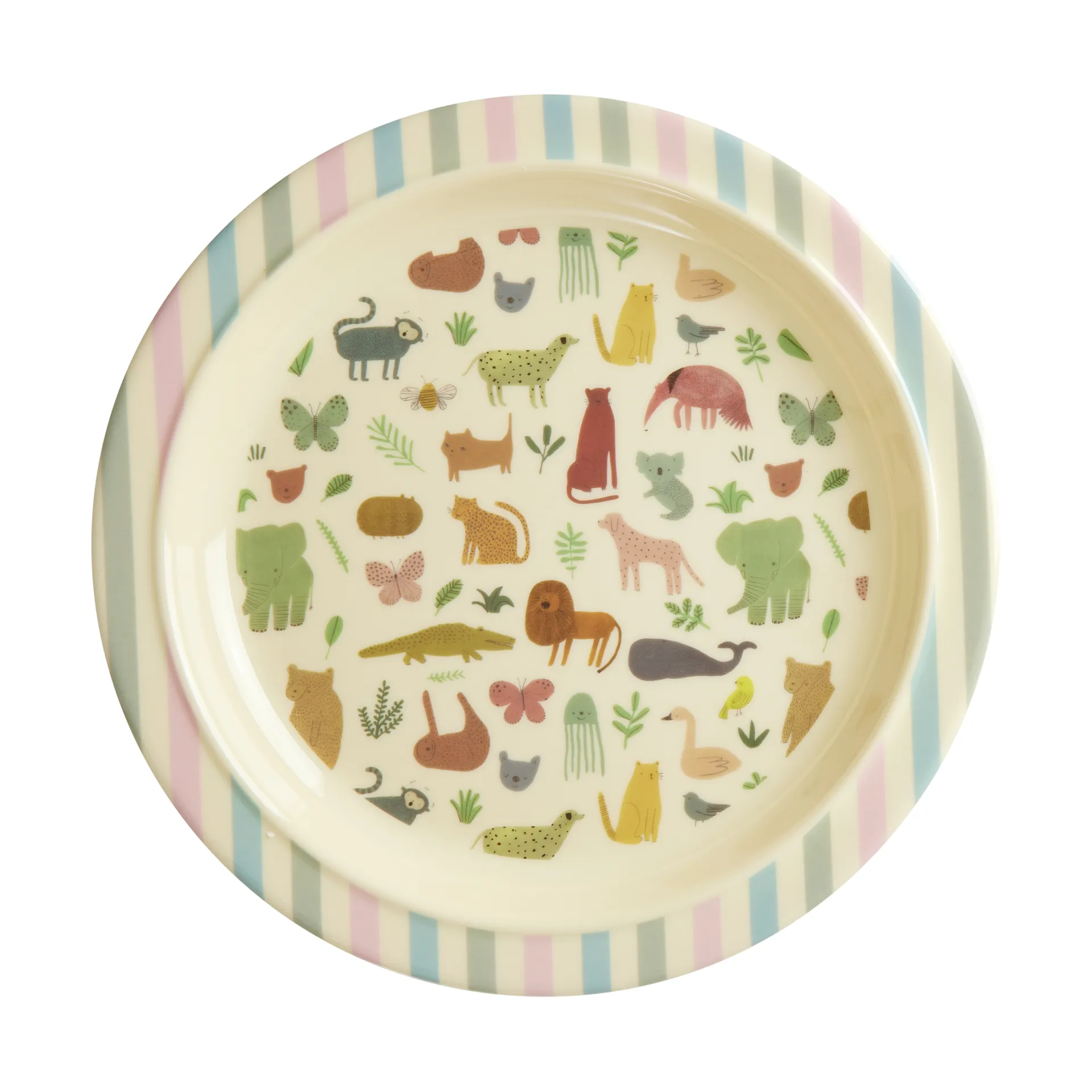 Rice melamine children's plate Ø22 cm, Sweet Jungle Print RICE
