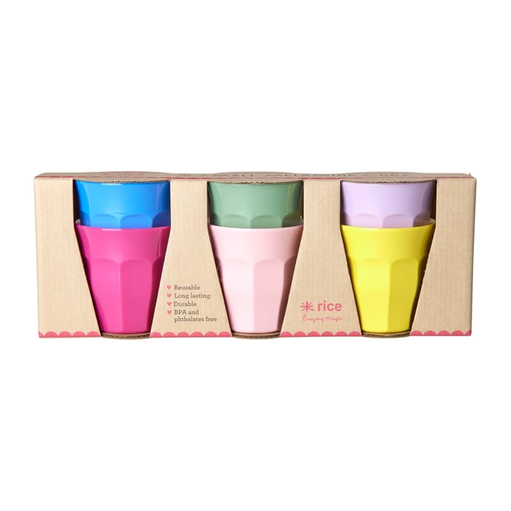 Rice melamine cup small 6-pack - Multicolor - RICE