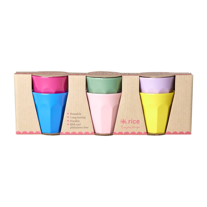 Rice melamine cup xsmall 6-pack - Multicolor - RICE