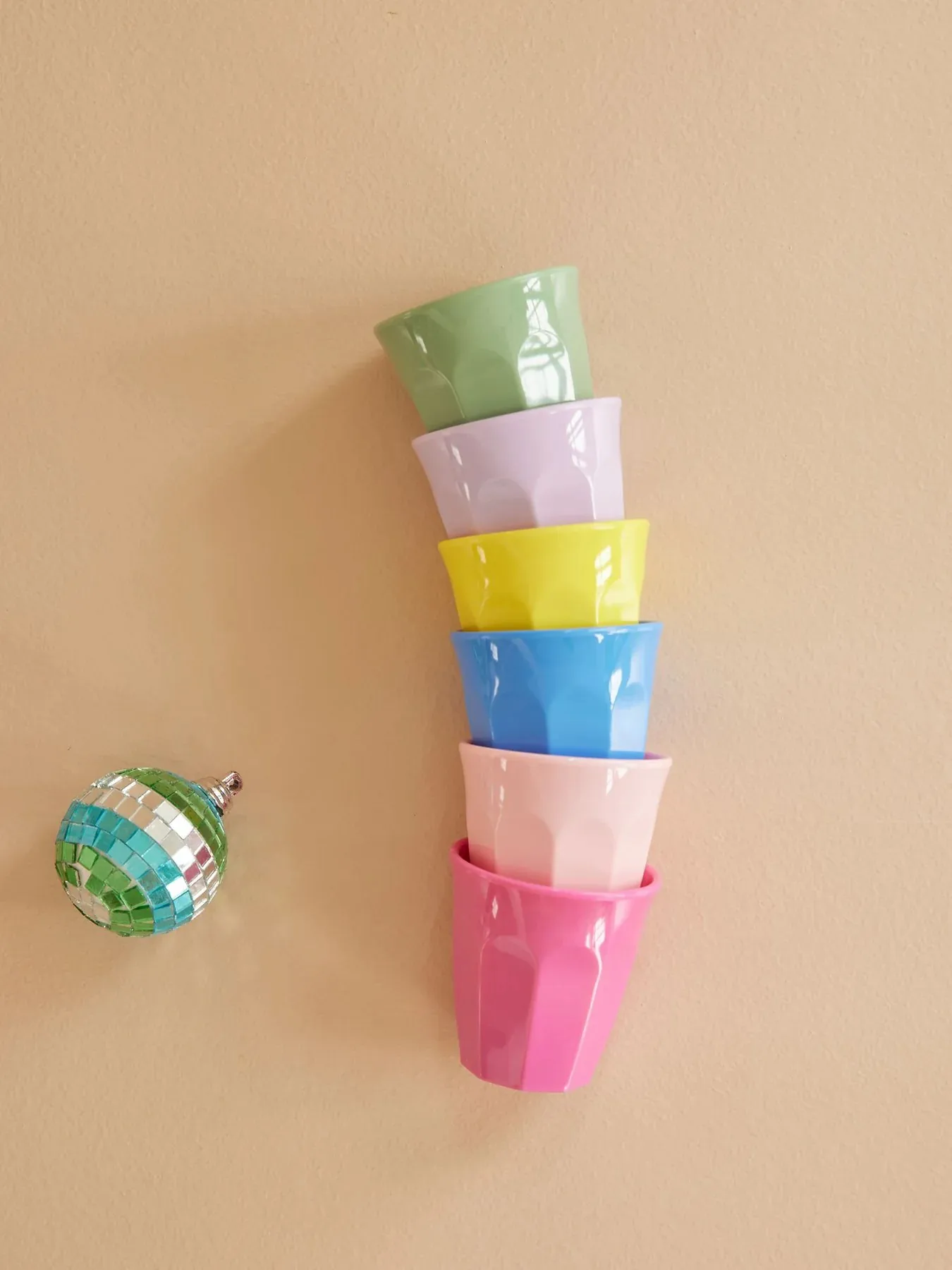 Rice melamine cup xsmall 6-pack, Multicolor RICE