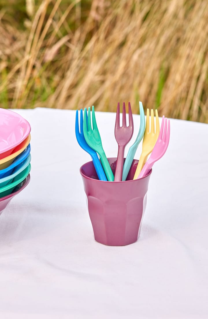 Rice melamine fork 6-pack, Show your true colours. RICE