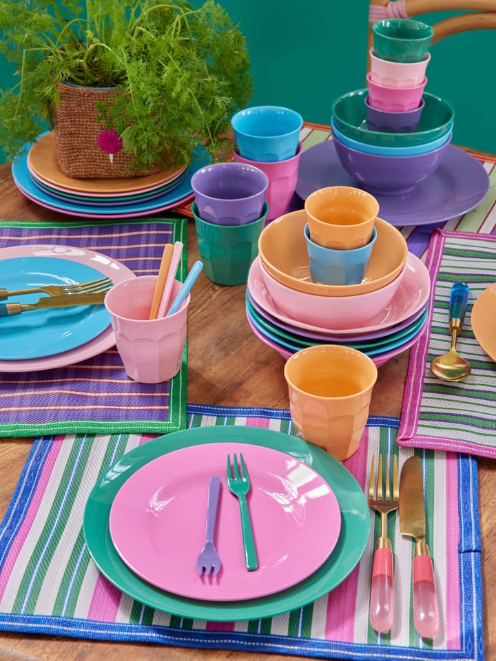 Rice melamine plate 20 cm 6-pack, Soft Pink RICE