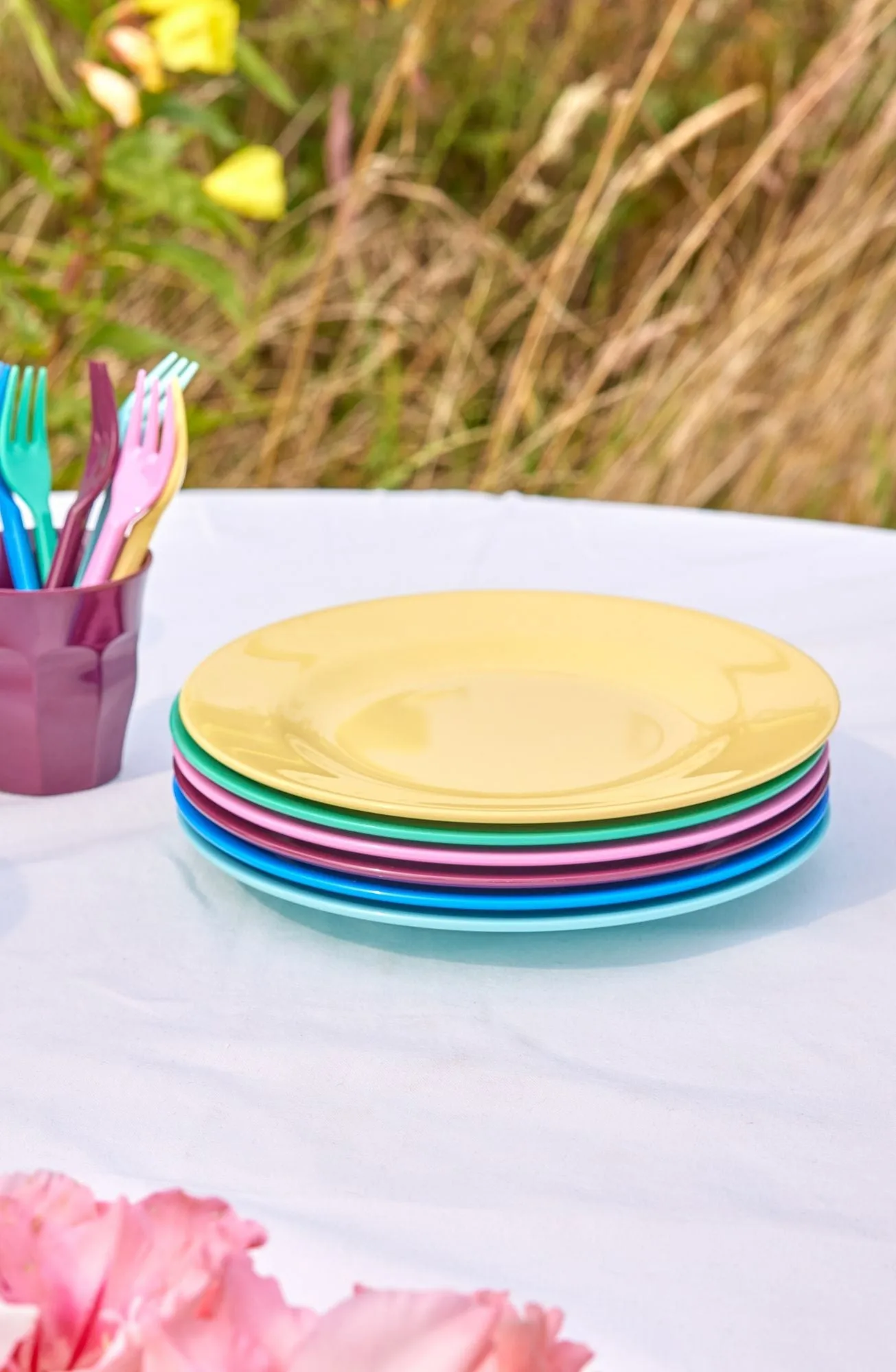 Rice melamine plate Ø26 cm 6-pack, Show your true colours. RICE