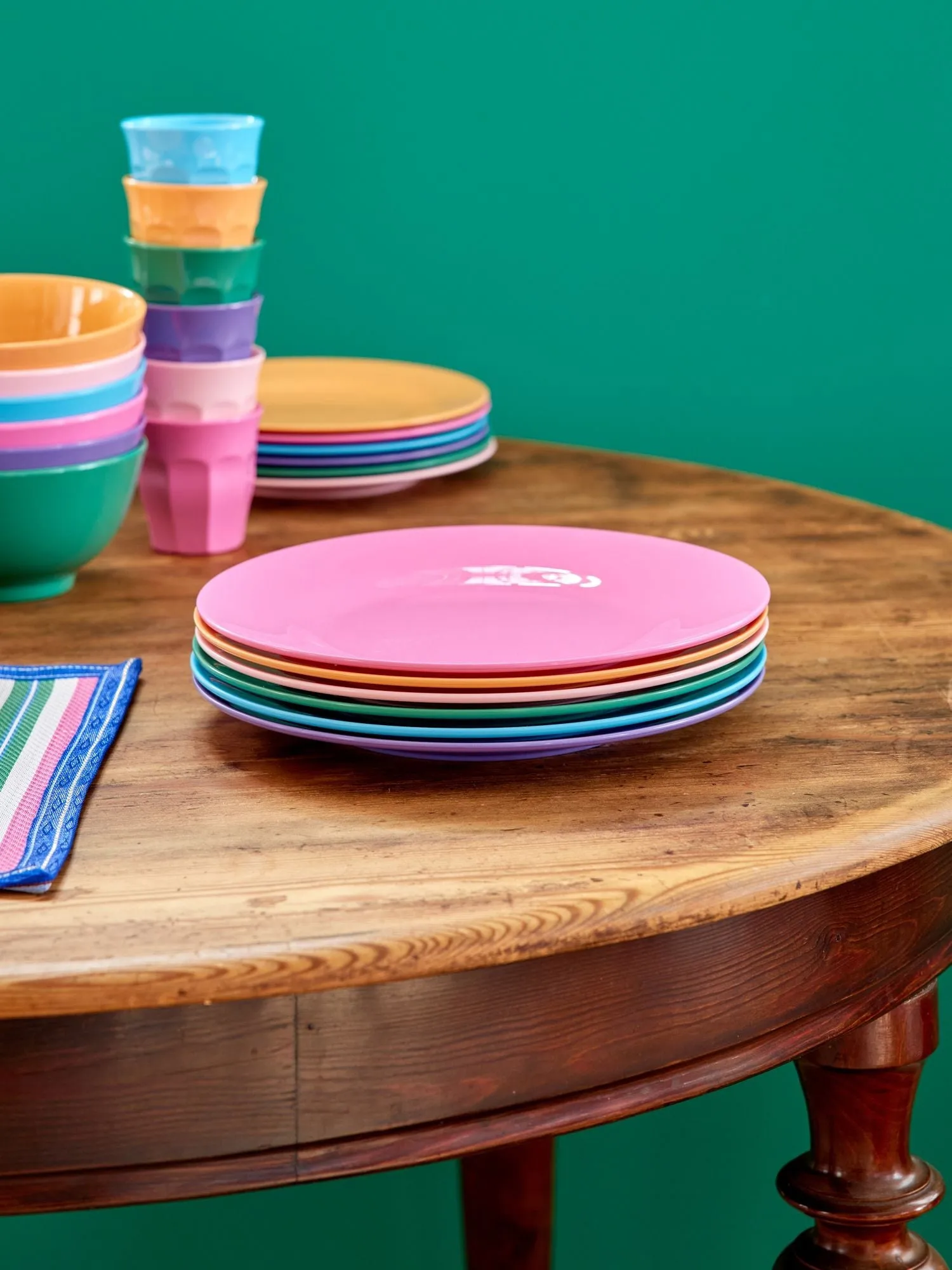 Rice melamine plate Ø26 cm 6 pieces, La Joie de Vivre RICE