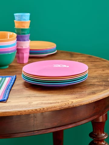 Rice melamine plate Ø26 cm 6 pieces - La Joie de Vivre - RICE