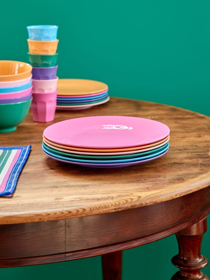 Rice melamine plate Ø26 cm 6 pieces, La Joie de Vivre RICE