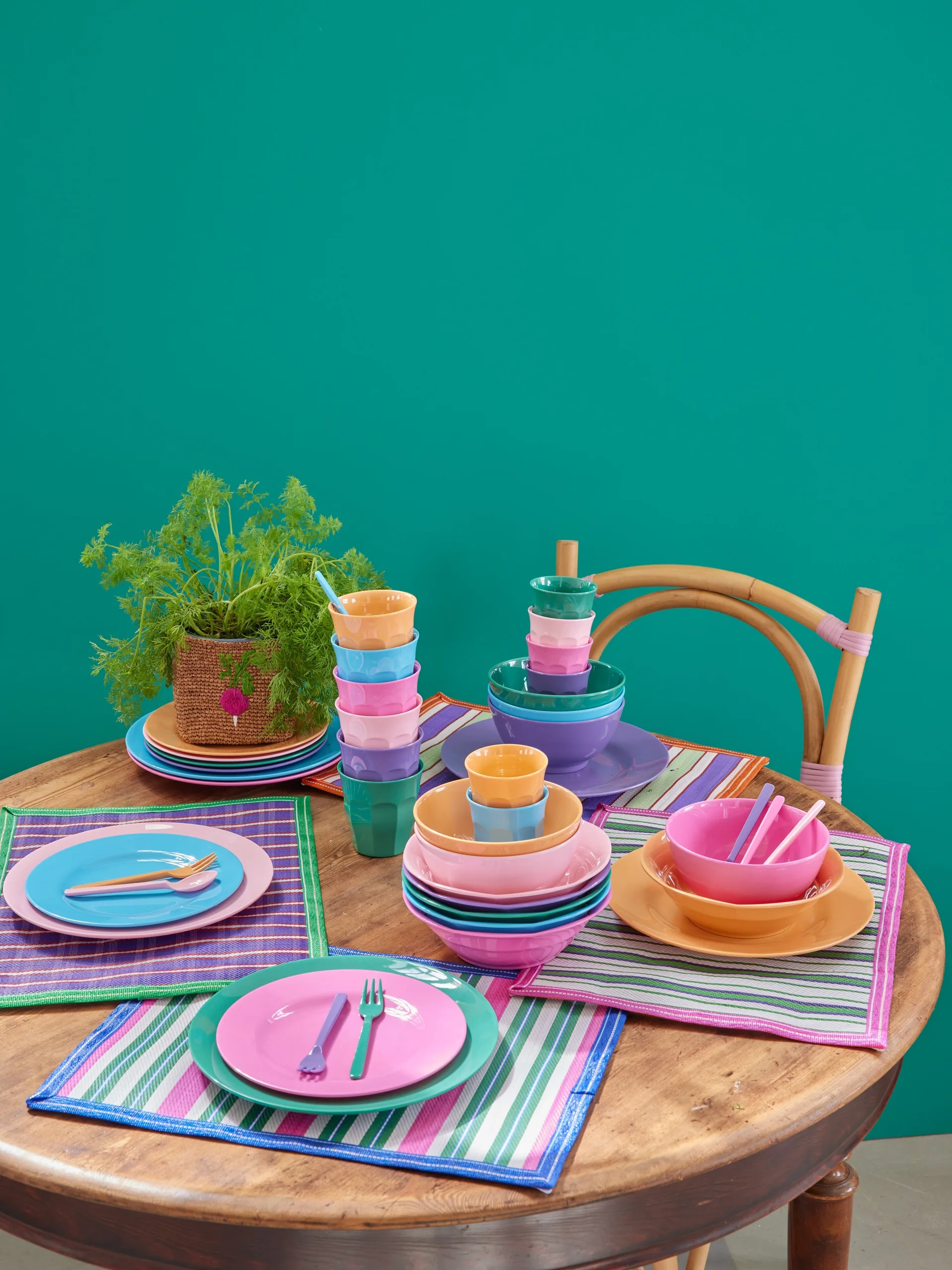 Rice melamine plate Ø26 cm 6 pieces, La Joie de Vivre RICE