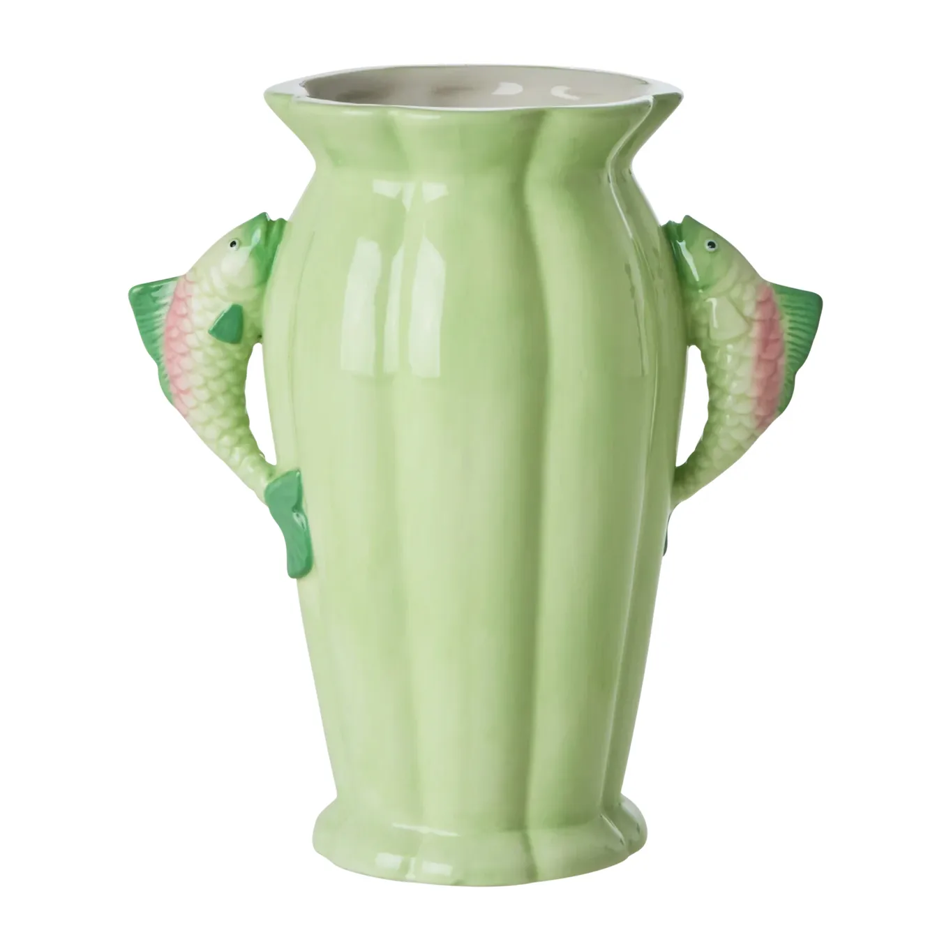 Rice vase - Fish 20 cm, Green RICE