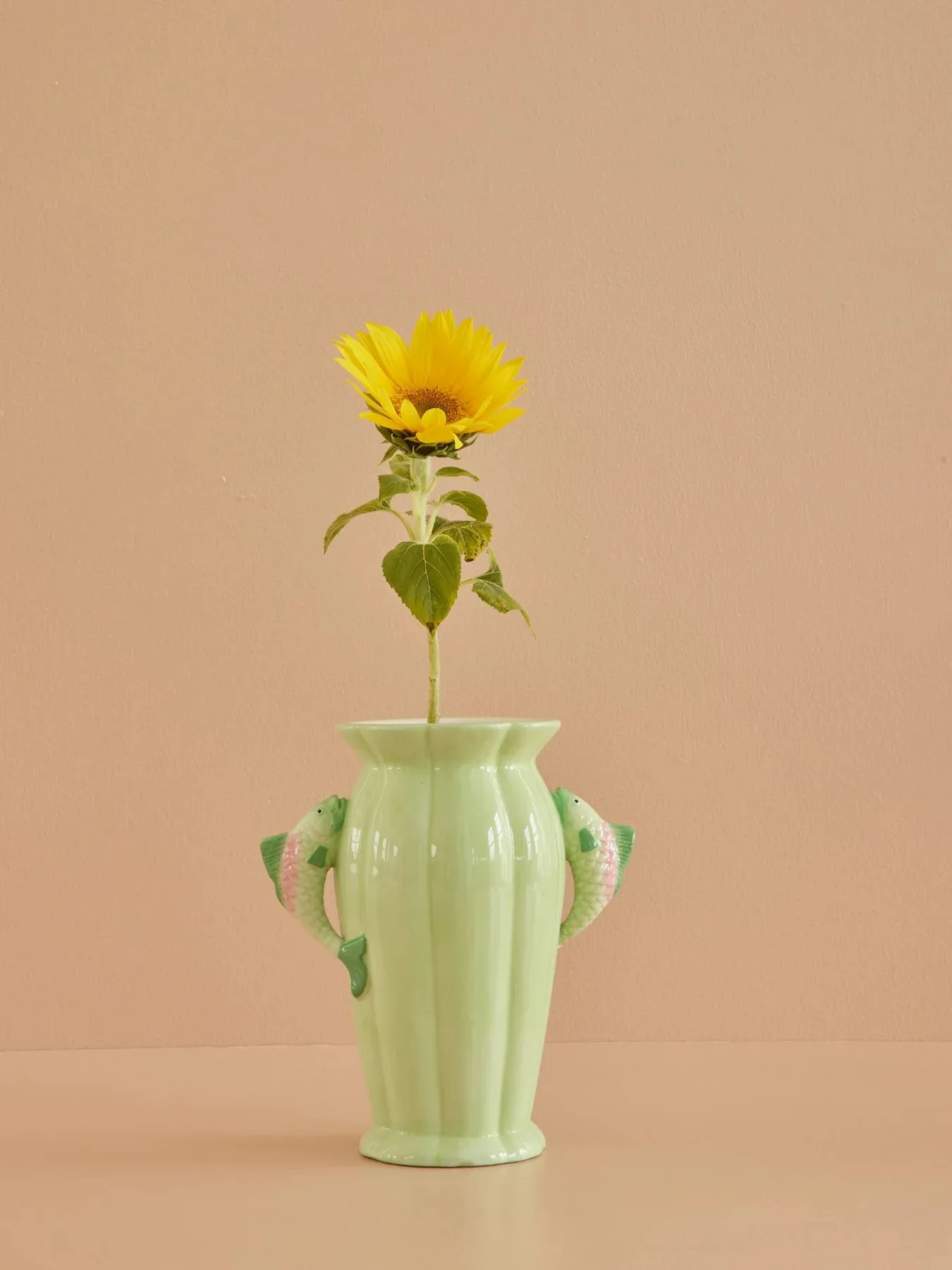 Rice vase - Fish 20 cm, Green RICE