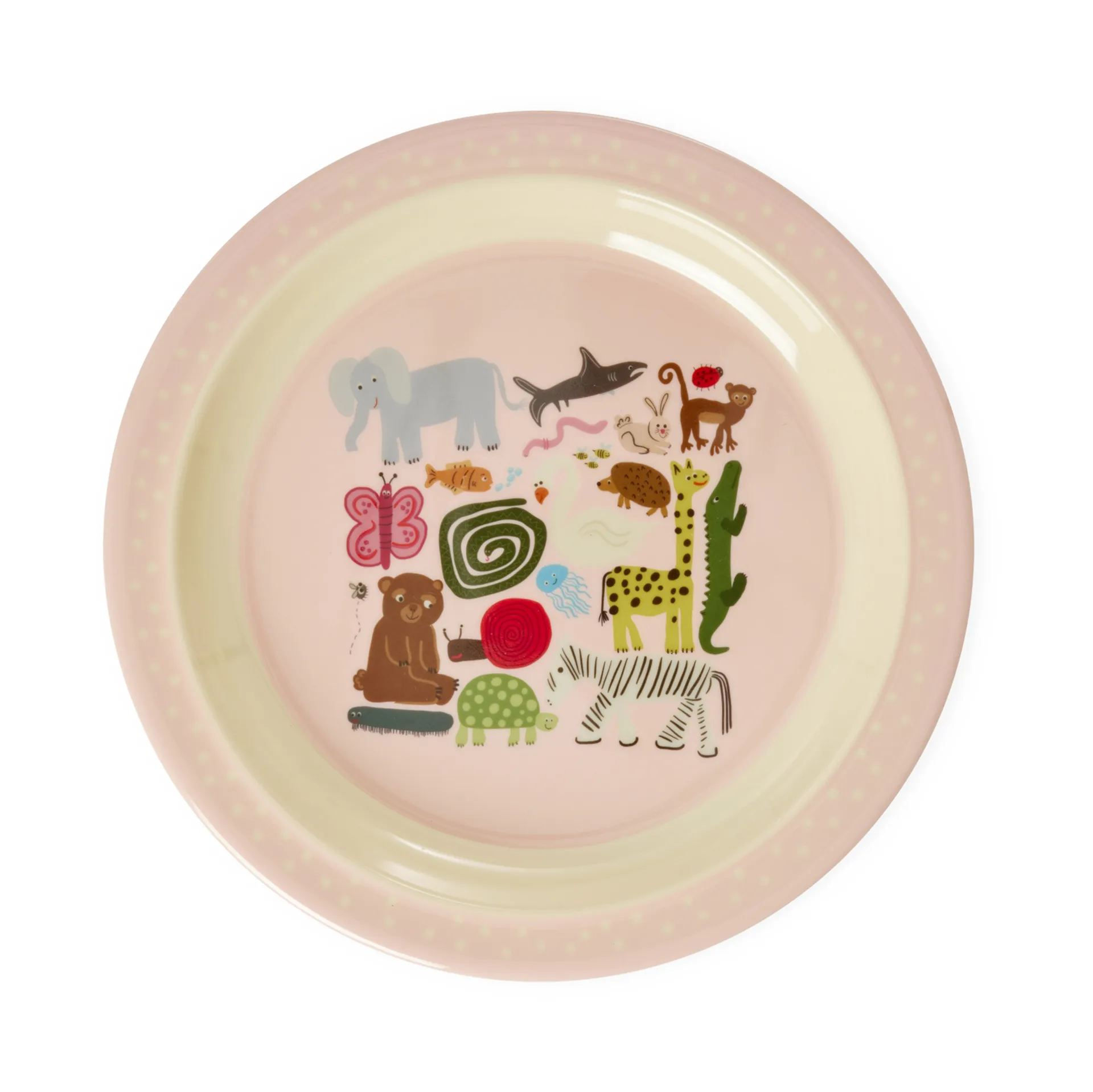 Rice wildlife luncheon plate Ø22 cm, Pink RICE