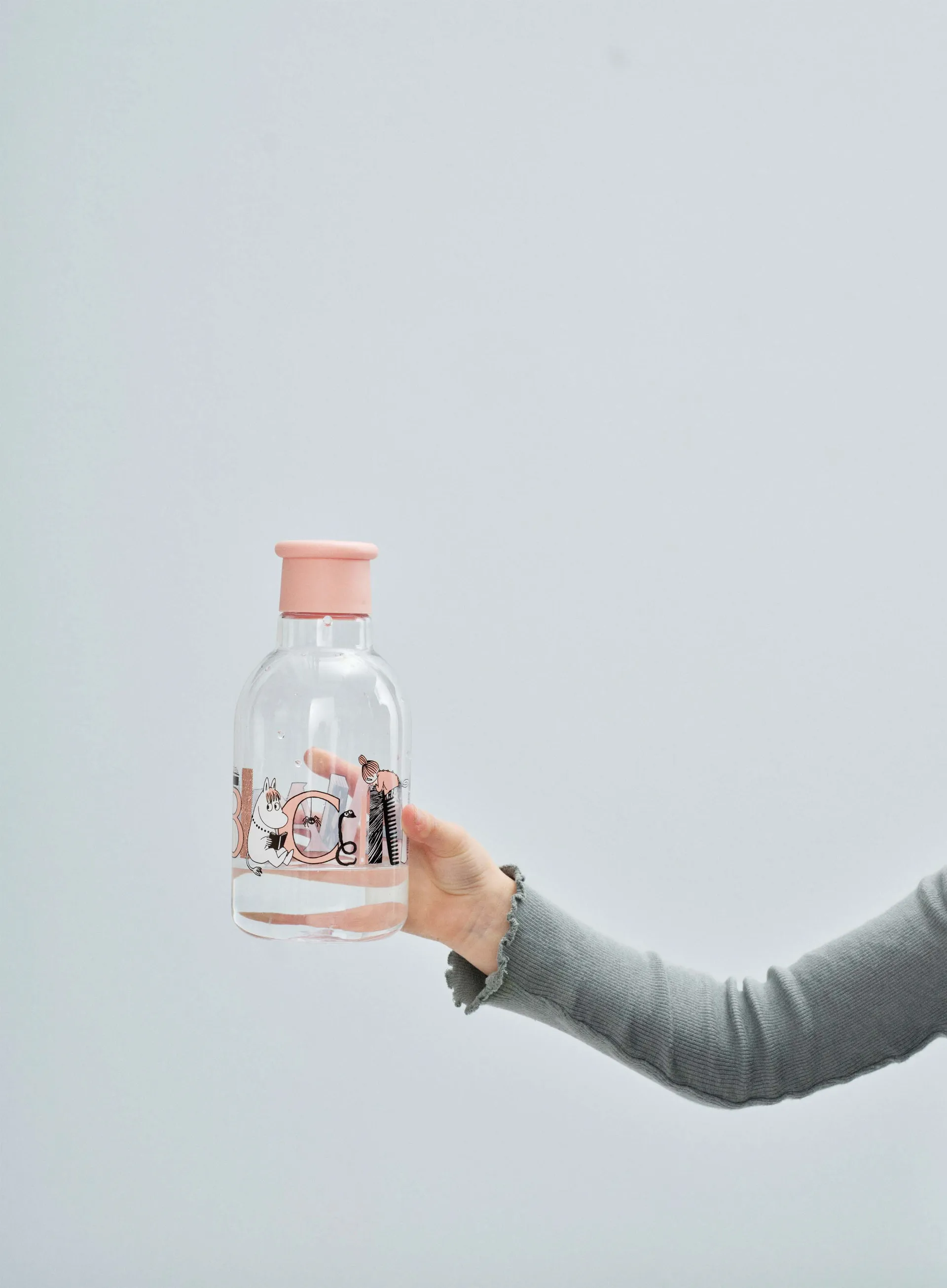 DRINK-IT Moomin ABC water bottle 0.5 liter, Salmon RIG-TIG