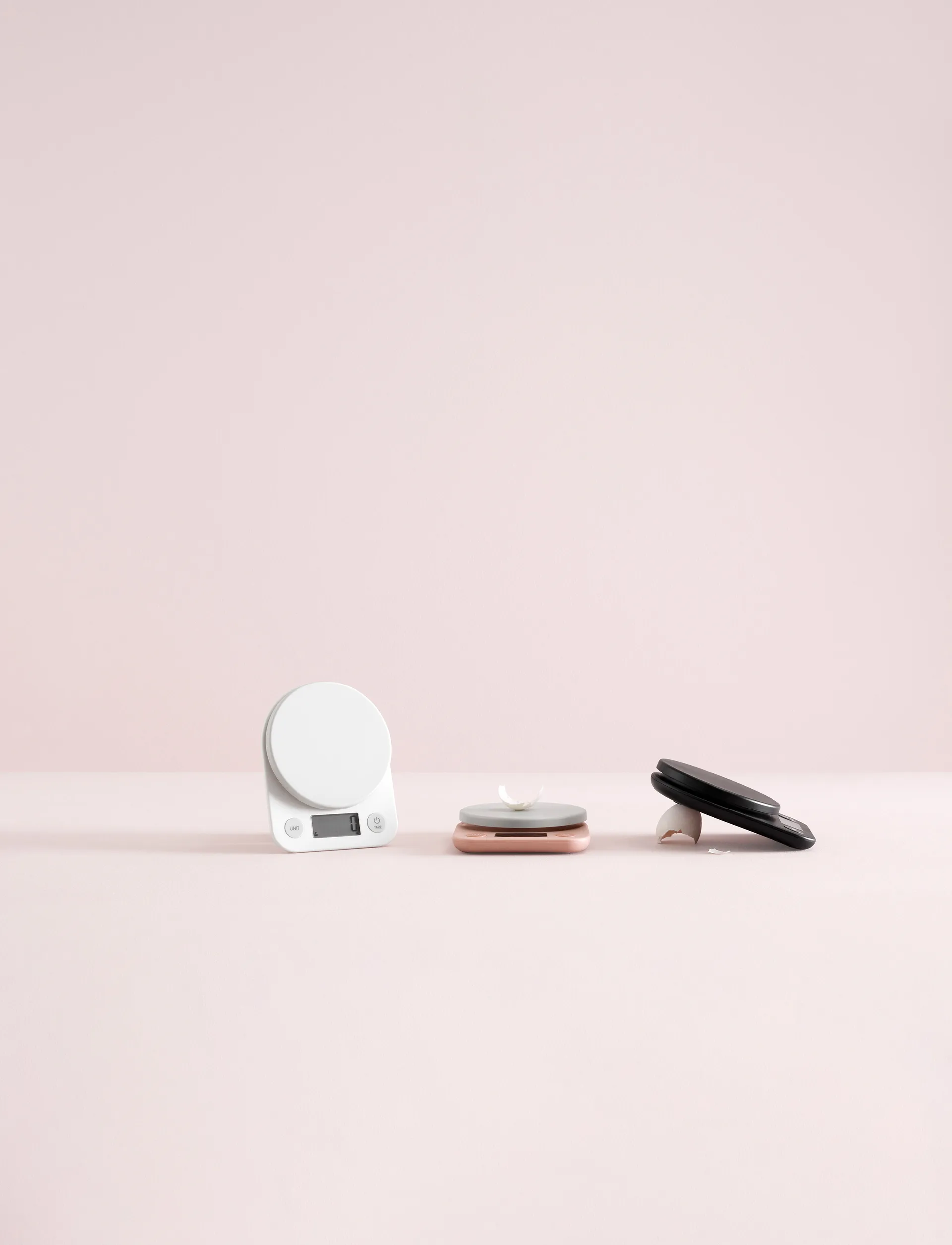 FOODIE kitchen scale, White RIG-TIG
