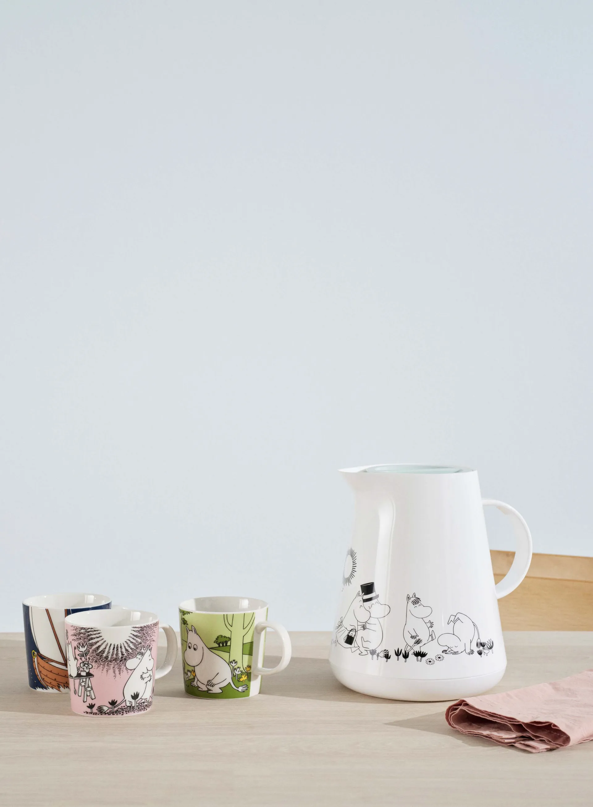 HOTTIE Mumin thermos 1 l, White-dusty green RIG-TIG